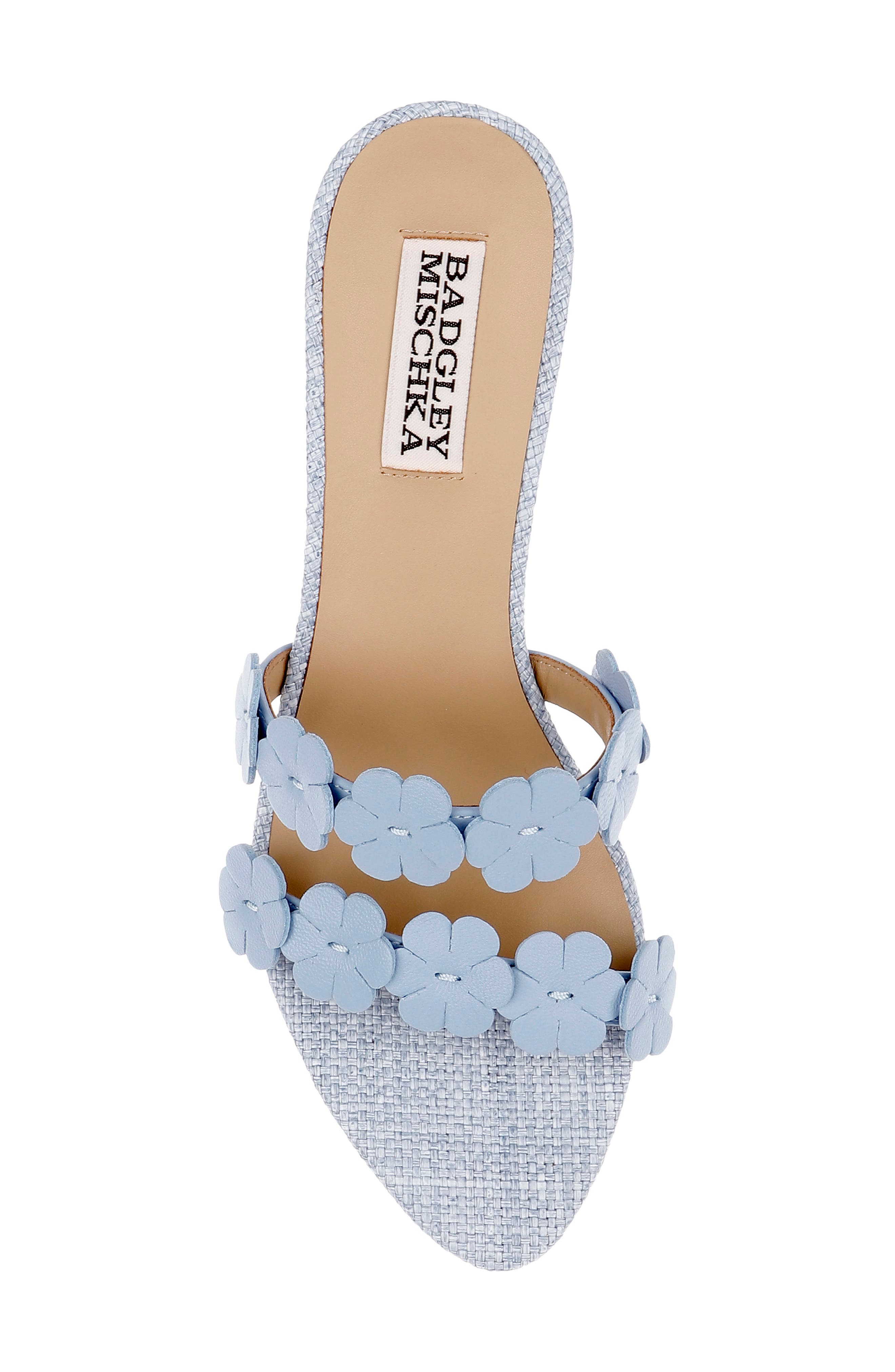 Watertown Pointed Toe Slide Sandal, Alternate, color, AQUA LEATHER