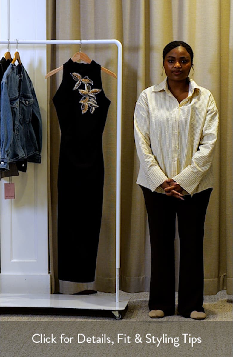 Nimby Beaded Floral Cocktail Midi Dress, sales video thumbnail