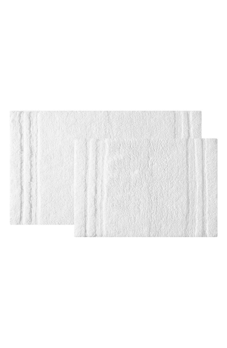 Vera Wang Eden 2-Pack Reversible Cotton Bath Rug, Main, color, White