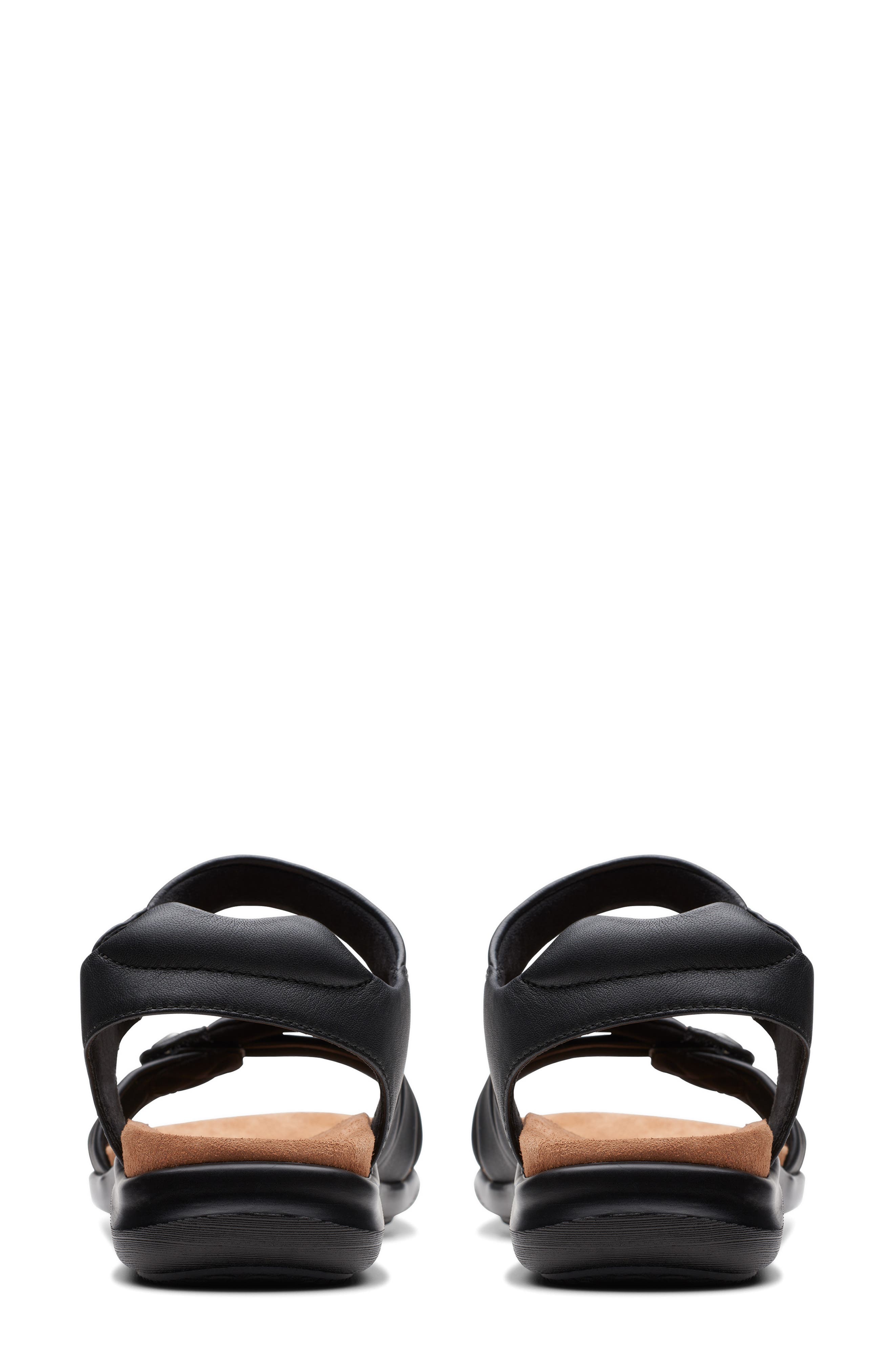 Clarks<sup>®</sup> Kitly Ave Sandal, Alternate, color, Black Leather