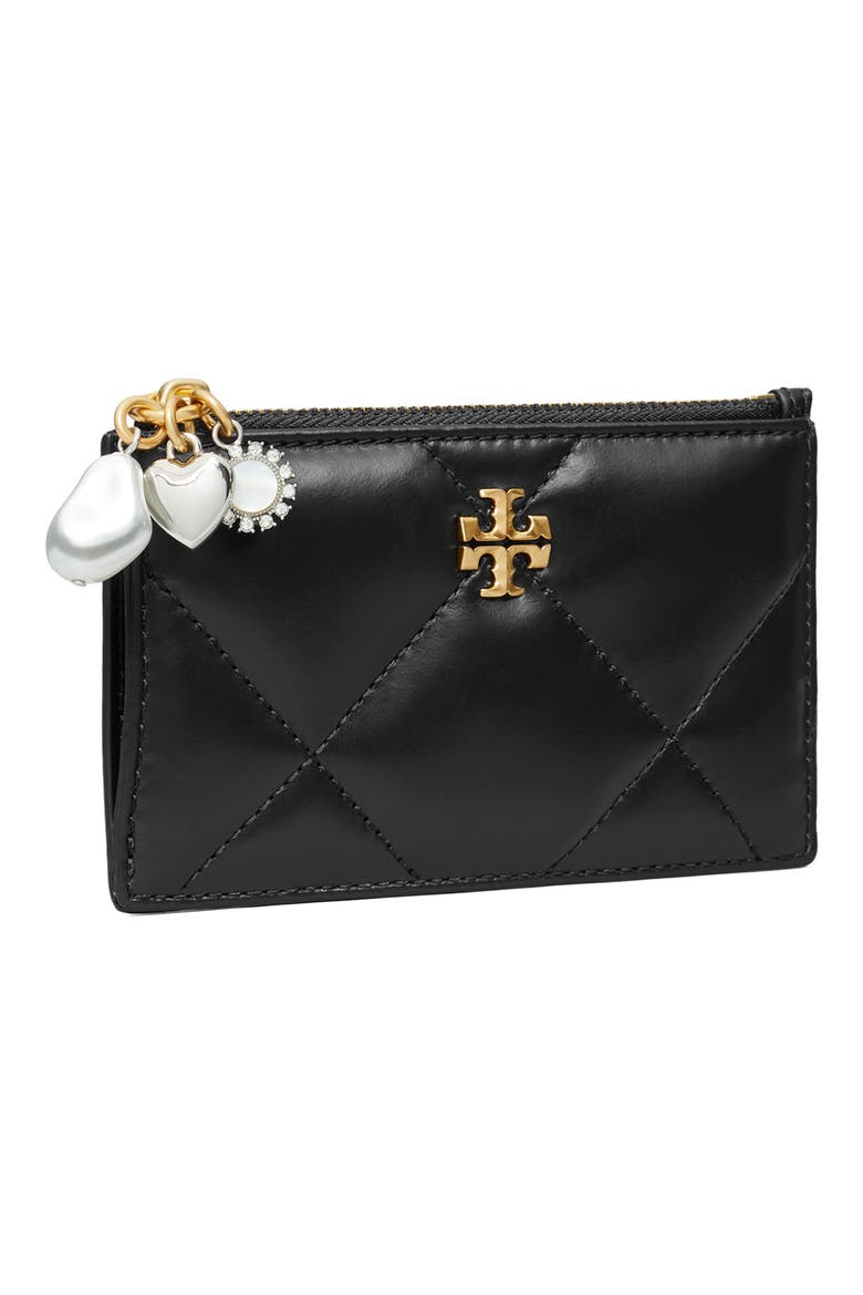 チャーム KIRA Kira Charm Diamond Quilted Leather Zip Card Case (Women) | Nordstrom