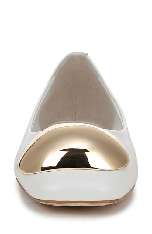 Sarto By Franco Sarto Maya Square Toe Ballet Flat In White
