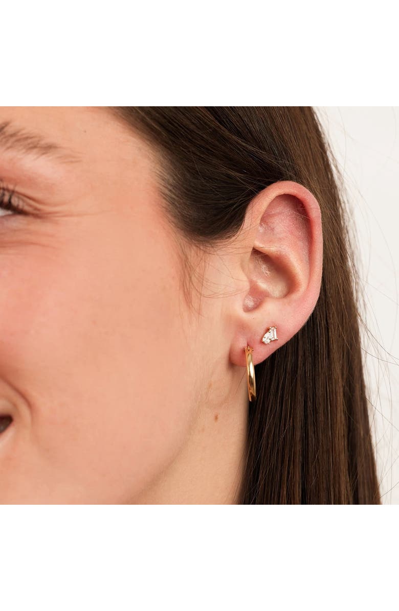 MADE BY MARY Toi et Moi Stud Earrings, Alternate, color, Gold Vermeil