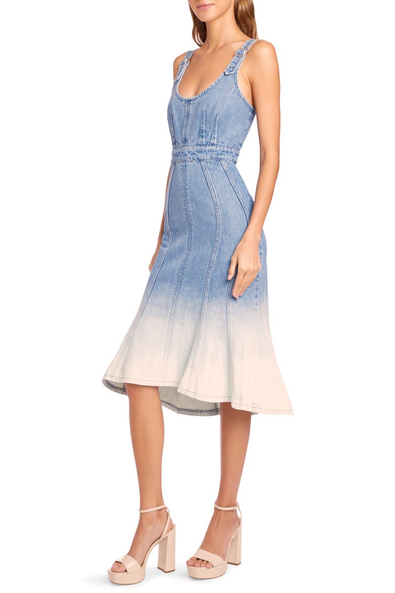 Raisa Denim A-Line Dress, Alternate, color, IOANIA