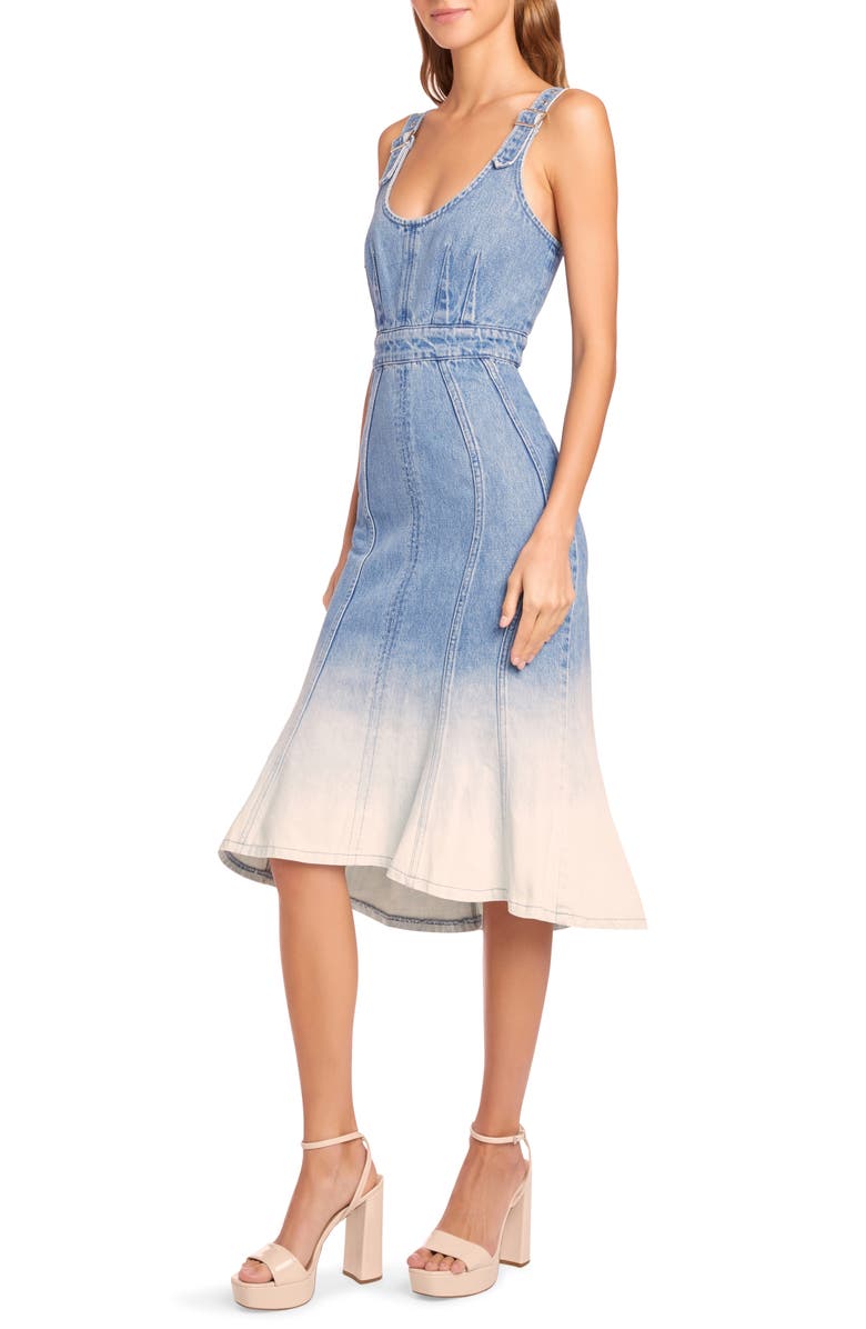 Amanda Uprichard Raisa Denim A-Line Dress, Alternate, color,