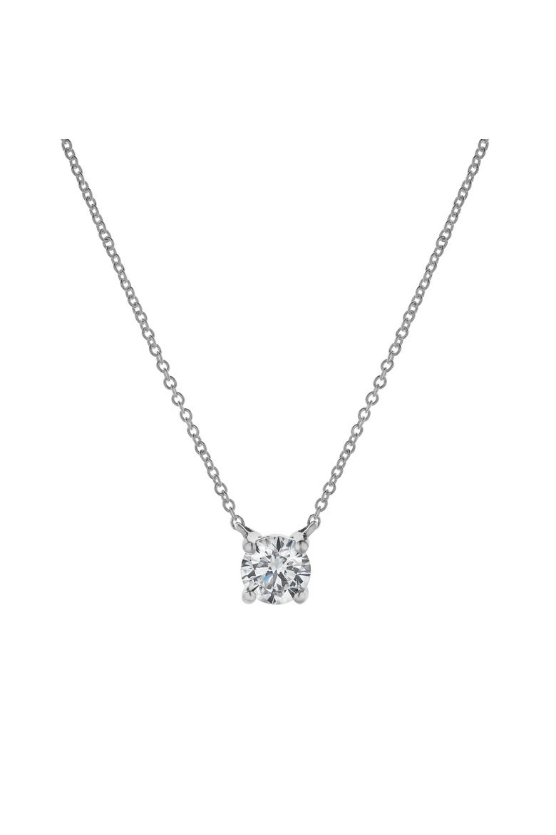 Apollo 14K White Gold Round Lab Grown Diamond Pendant - 0.50 Ctw, Main, color, 14K White Gold