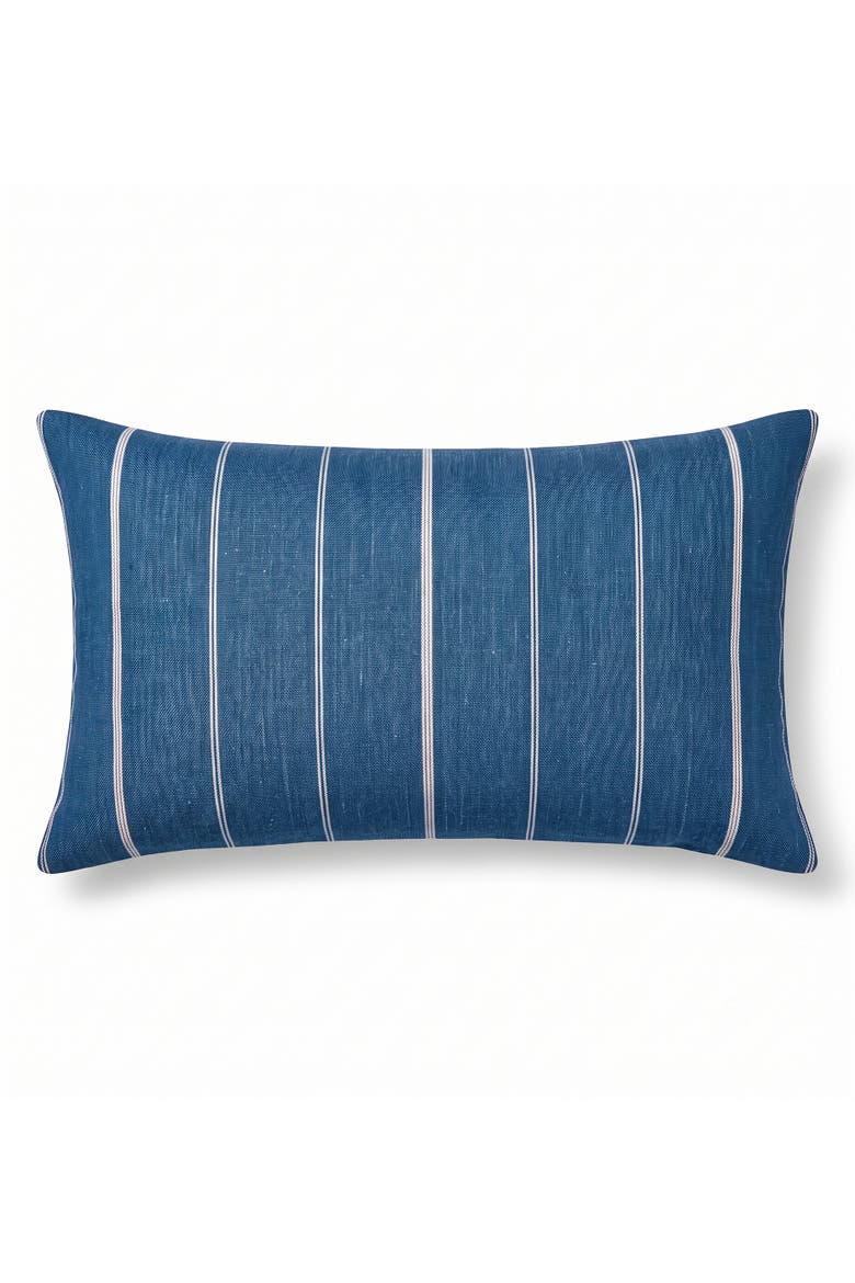 Loma Striped Lumbar Pillow Cover, Main, color, Vista Blue