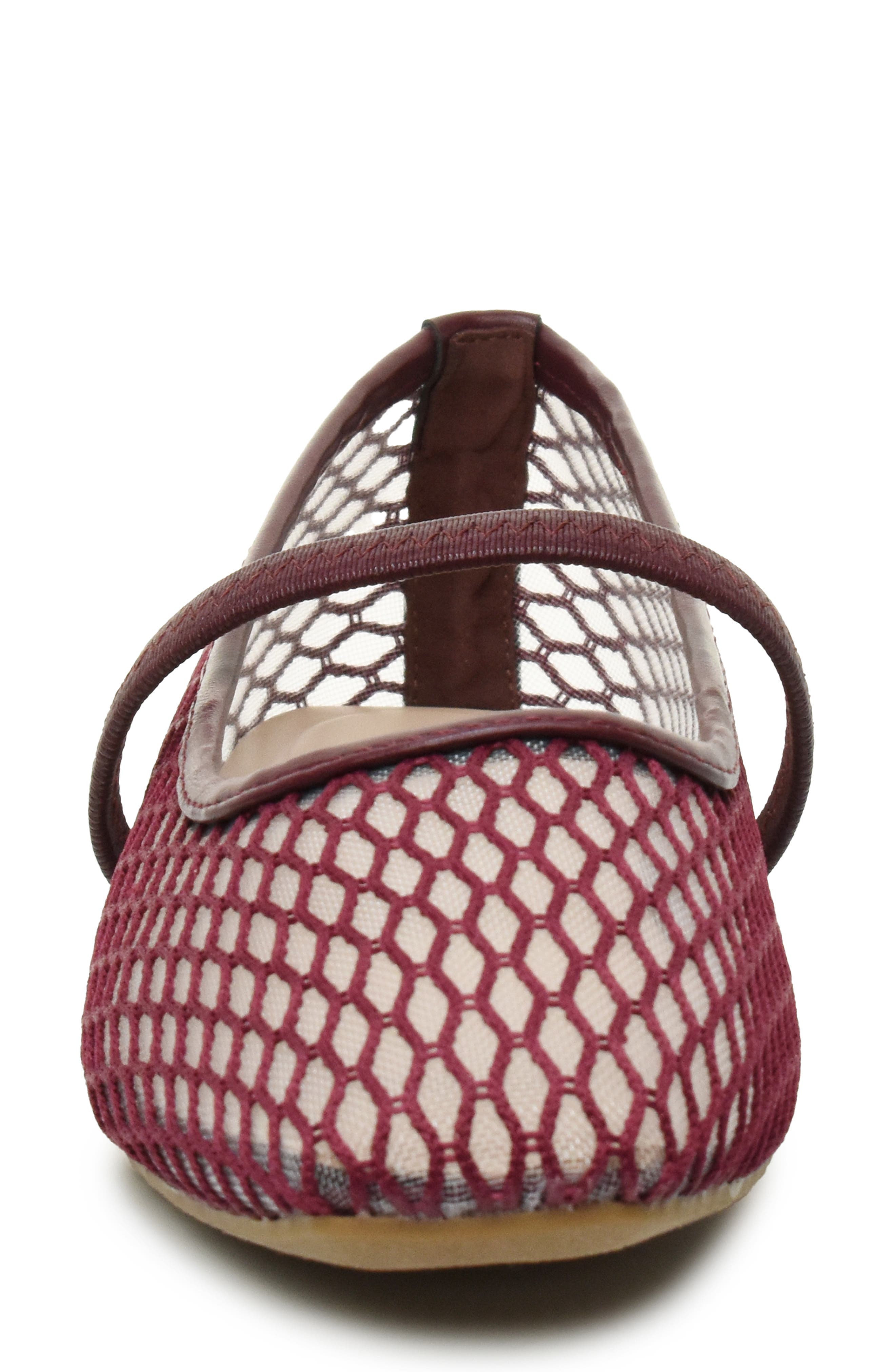 Meshi Mary Jane Flat, Alternate, color, BURGUNDY