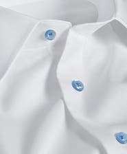 David Donahue Trim Fit Solid Cotton Dress Shirt
