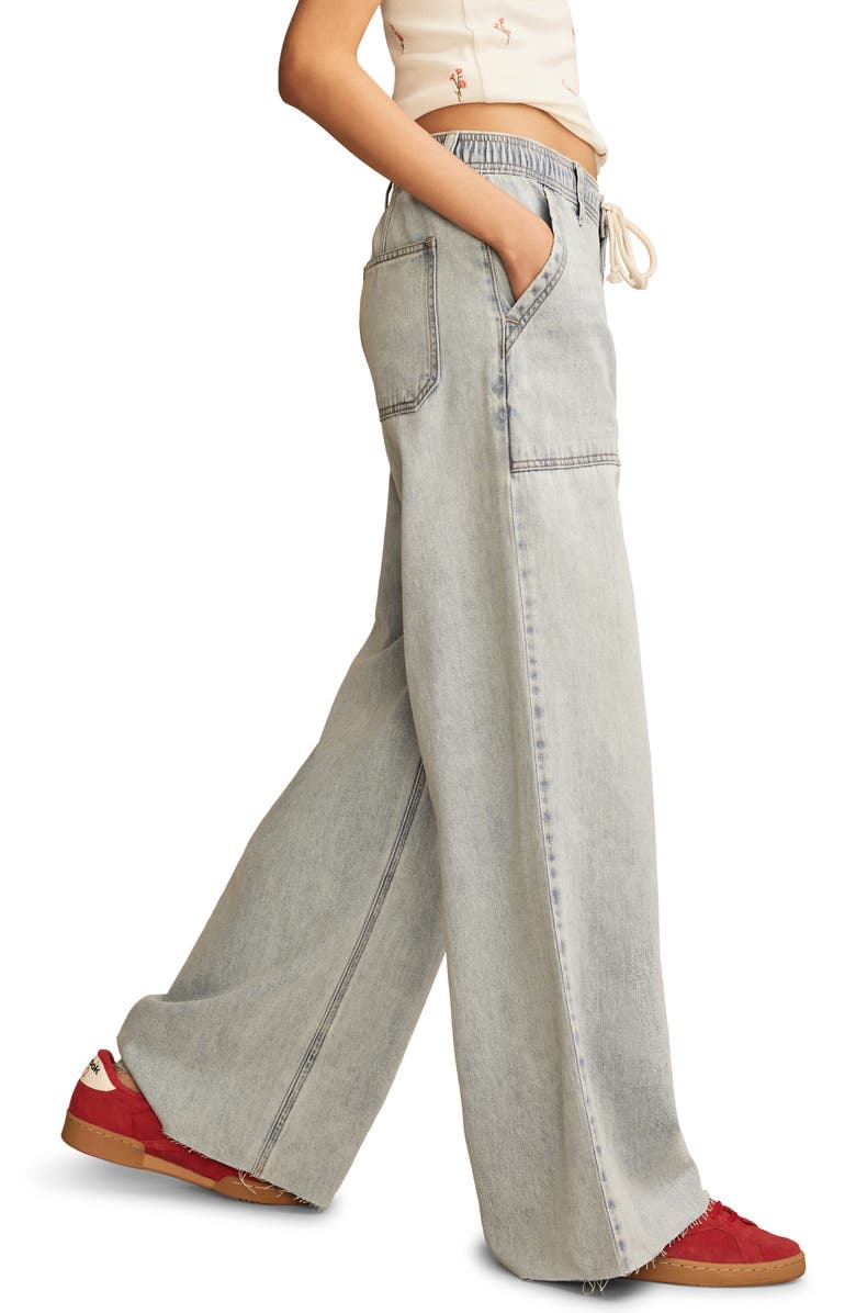 Lucky Brand Low Rise Wide Leg Drawstring Jeans, Alternate, color, Strike Out
