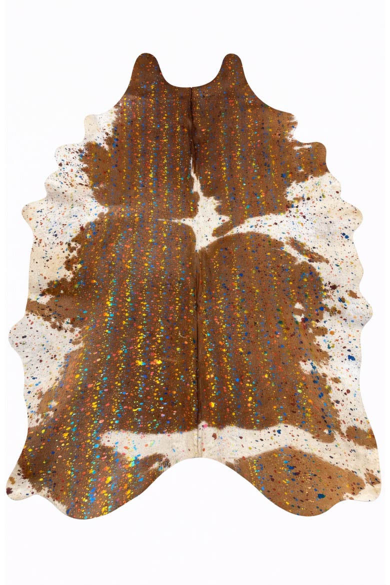 Eco Hides RH Rugs Luma Metallic Color Cowhide Rug 8'1" × 6'8", Main, color, Metallic Color
