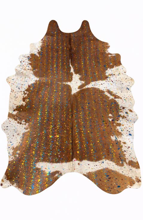 Eco Hides RH Rugs Luma Metallic Color Cowhide Rug 8'1" × 6'8"