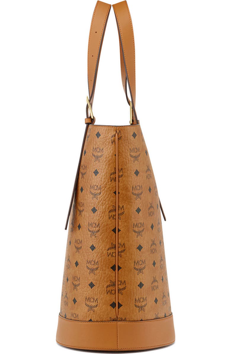 MCM Medium Aren Visetos Coated Canvas Tote, Alternate, color,