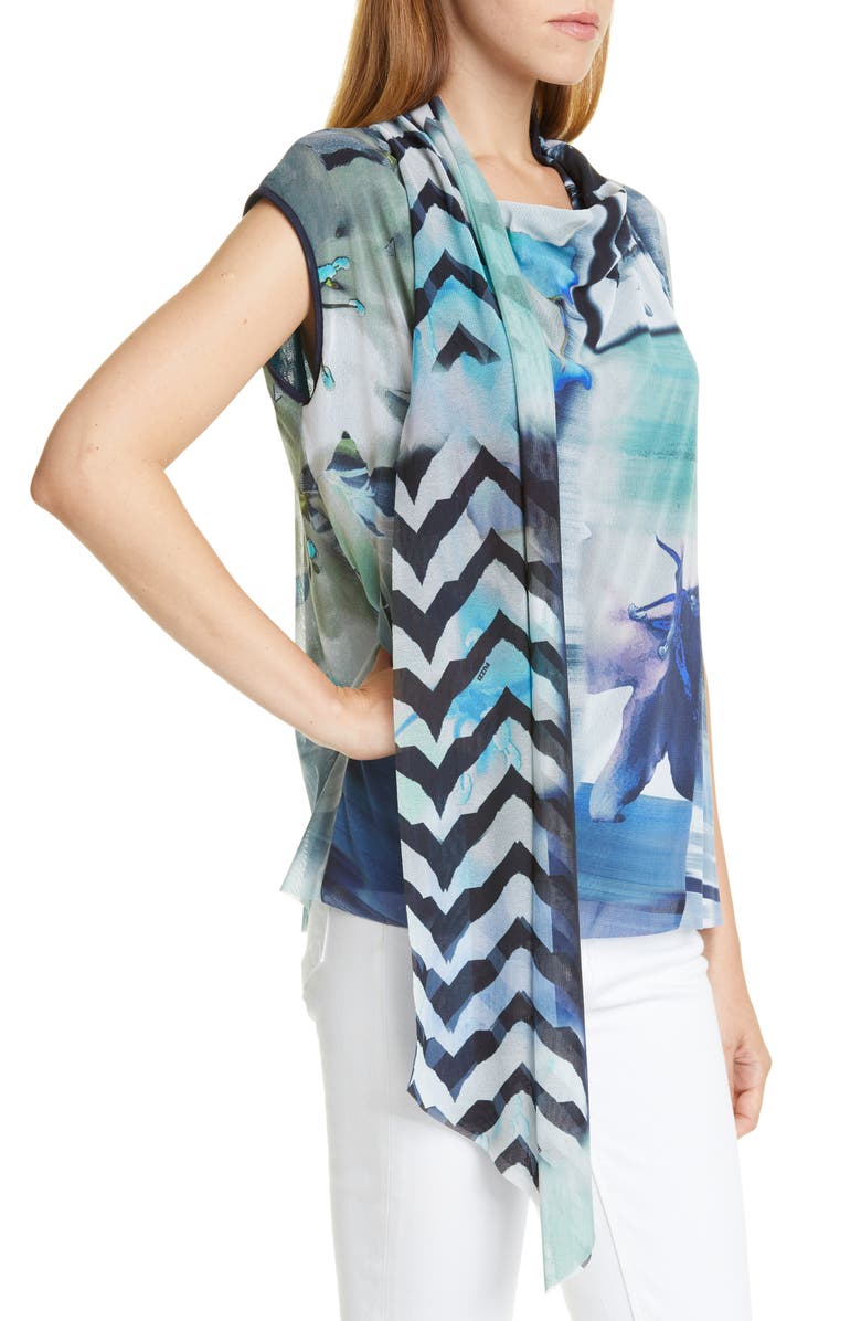 Fuzzi Floral Drape Top, Alternate, color,