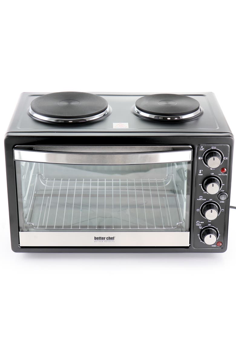 Toaster Oven and Broiler with Dual Burners, Alternate, color, Black