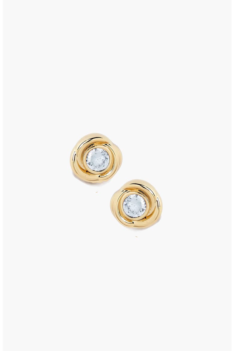 Lerino Crystal Stud Earrings In Gold, Main, color, Gold