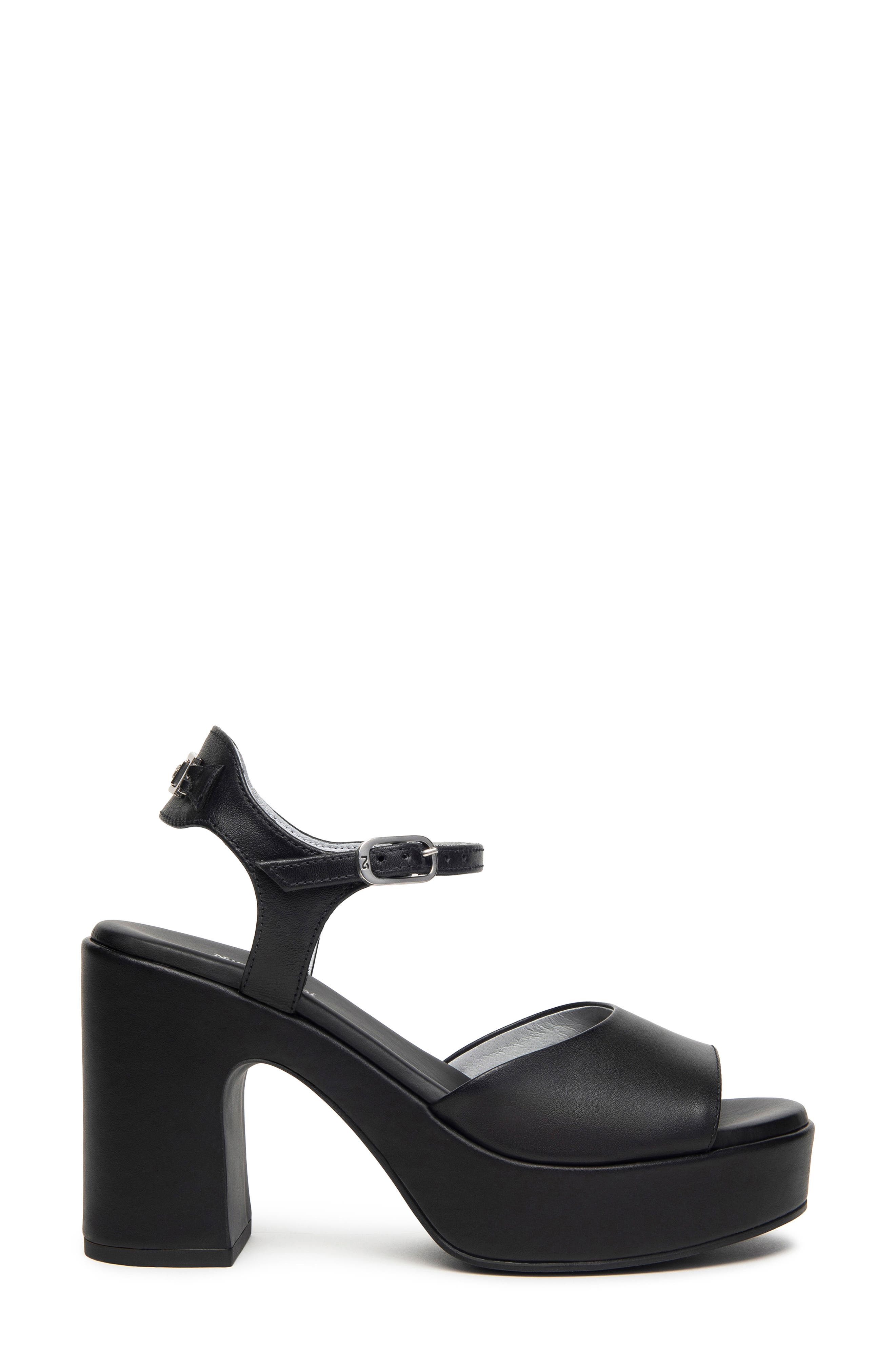 NeroGiardini Ankle Strap Platform Sandal, Alternate, color, 