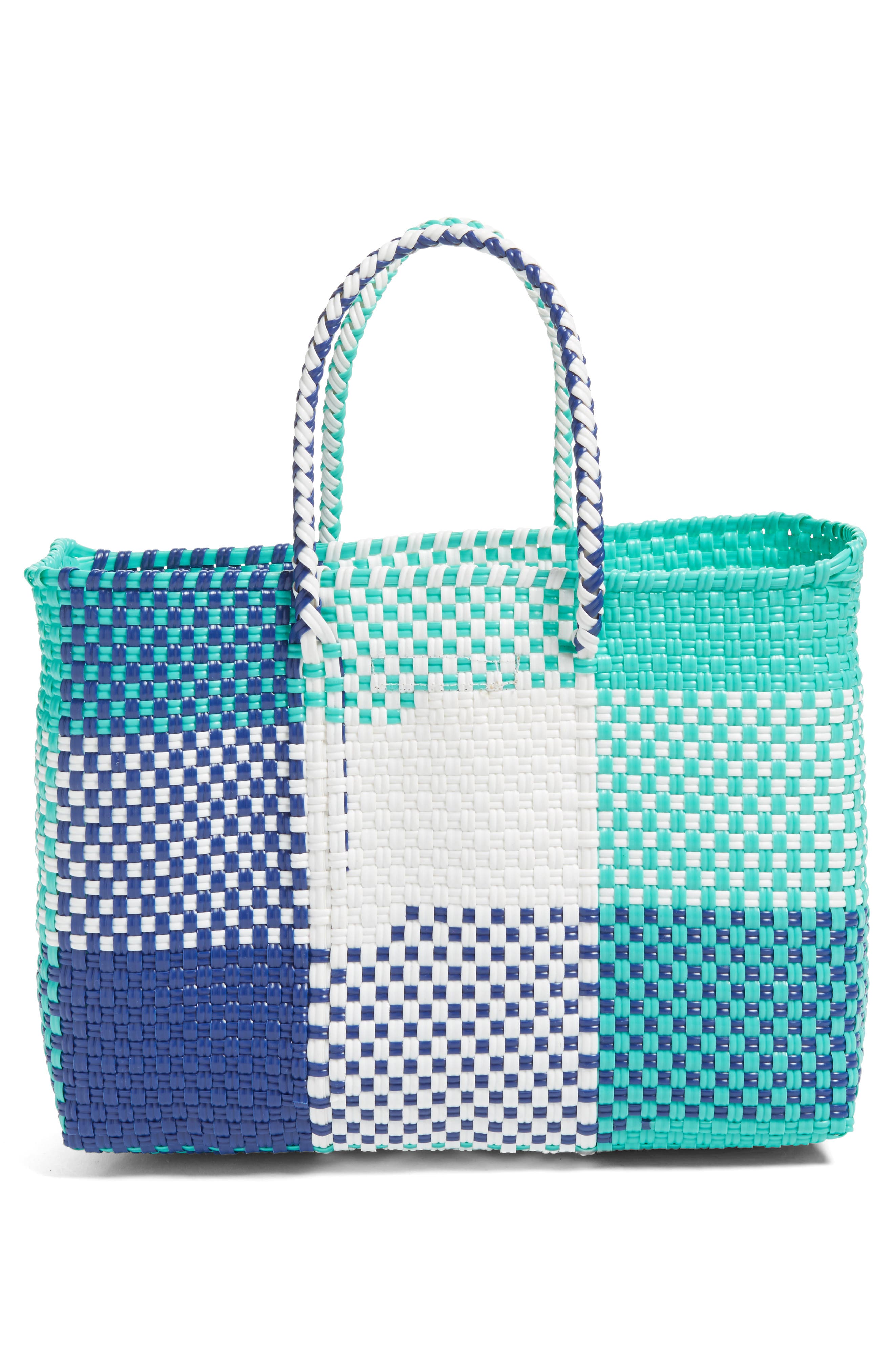 Mini Stella Tote, Alternate, color, BLUE PLAID