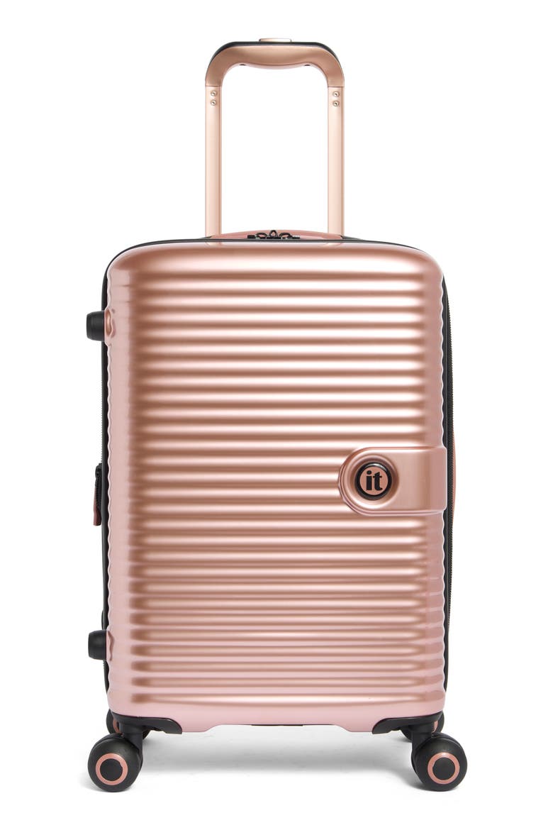 Helixian 21 Inch Hardside Spinner Carry On Suitcase, Main, color, METALLIC ROSE GOLD