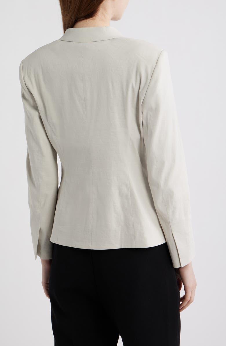 Theory Shrunken Linen Blend Jacket, Alternate, color, White Clay