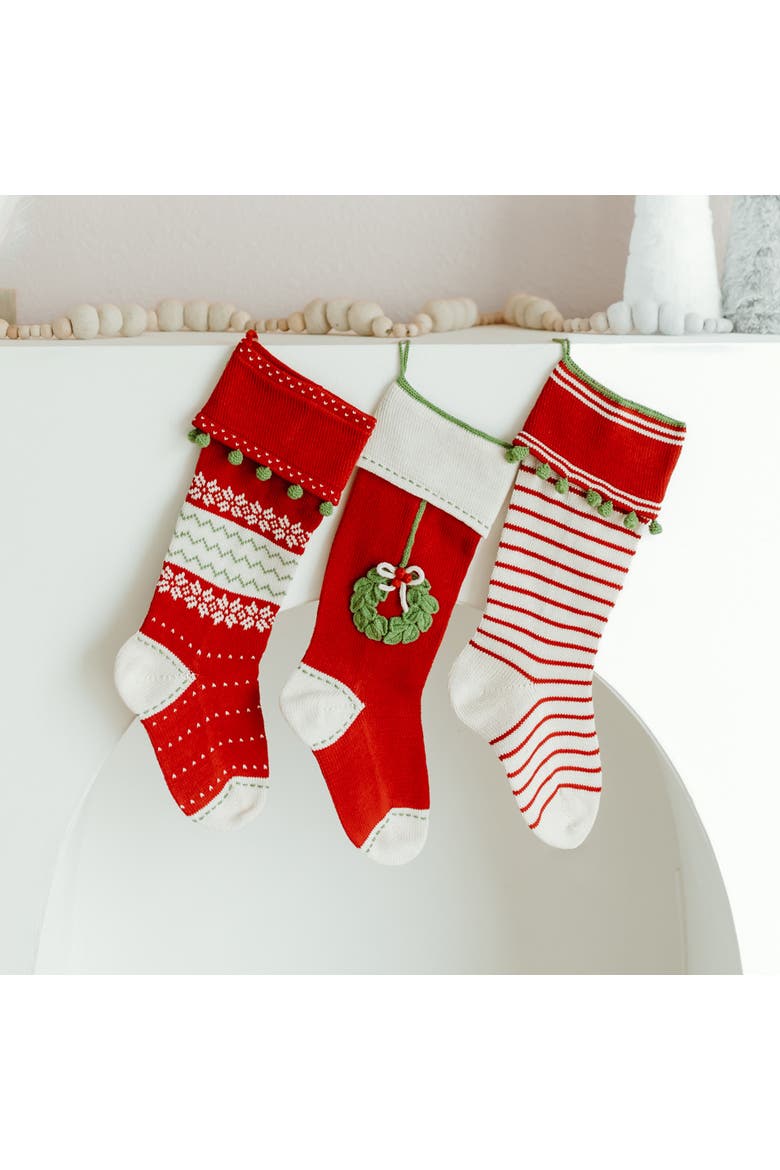 Thin Stripe Stocking, Alternate, color, Ivory