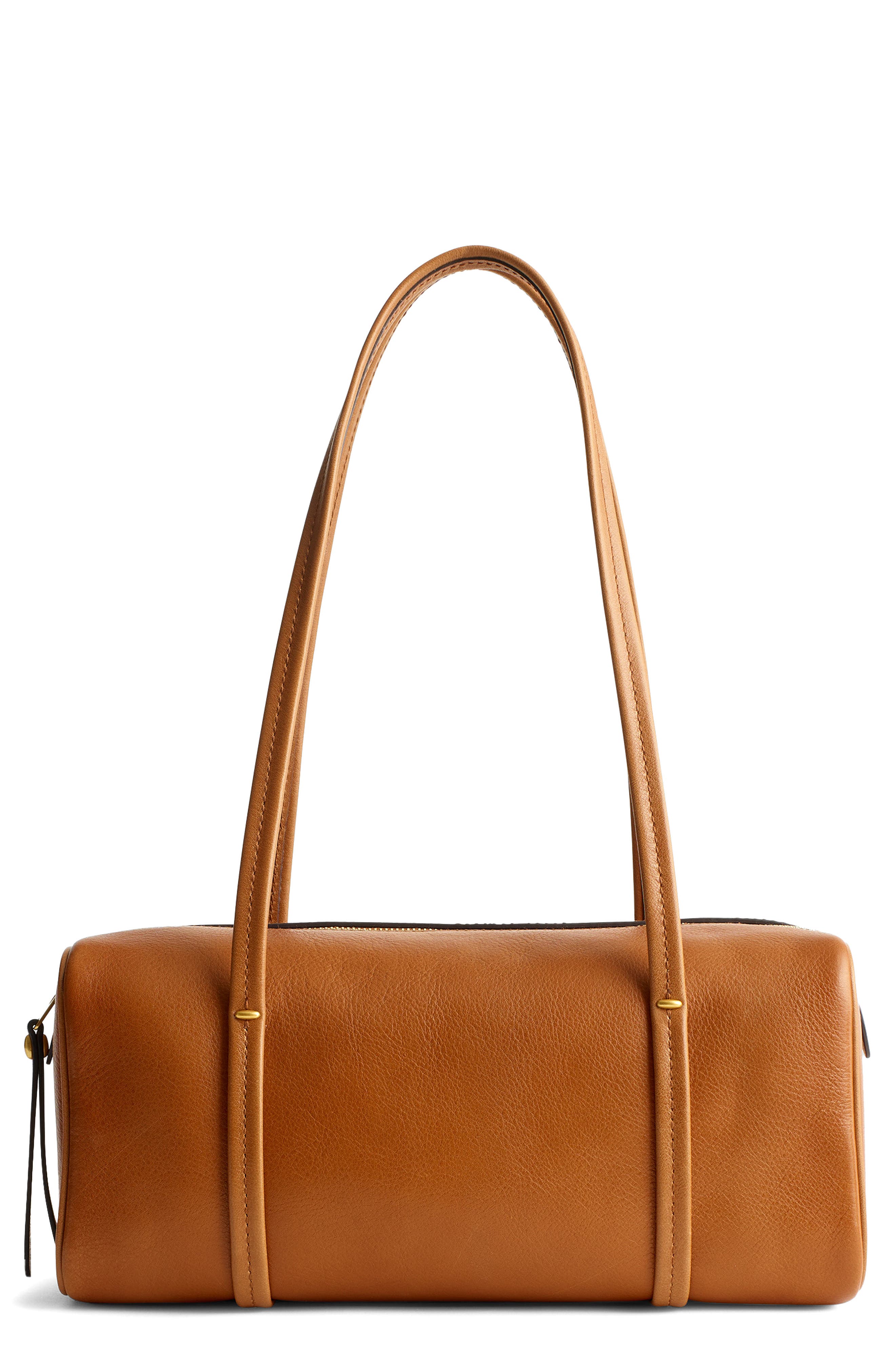 Madewell The Brioche Leather Shoulder Bag, Main, color, Warm Coffee