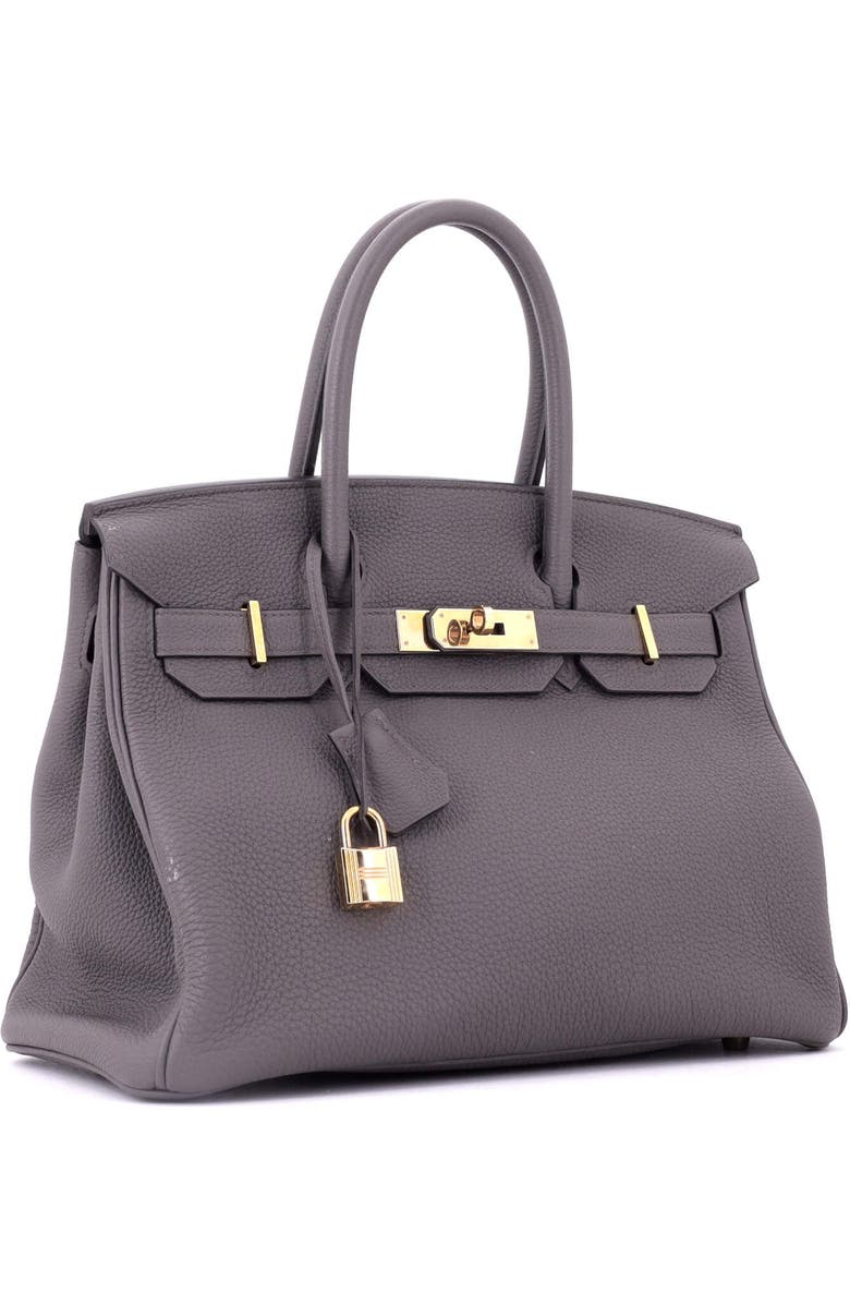 Pre-Owned Hermes Birkin Handbag Grey Togo with Rose Gold Hardware 30, Alternate, color, Etain