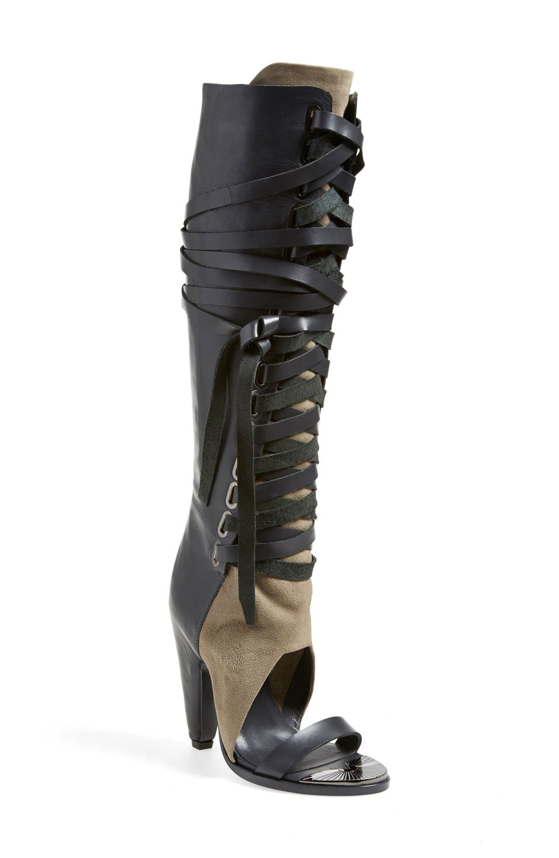 Ivy Kirzhner 'Alps' Open Toe Over the Knee Boot, Main, color, 