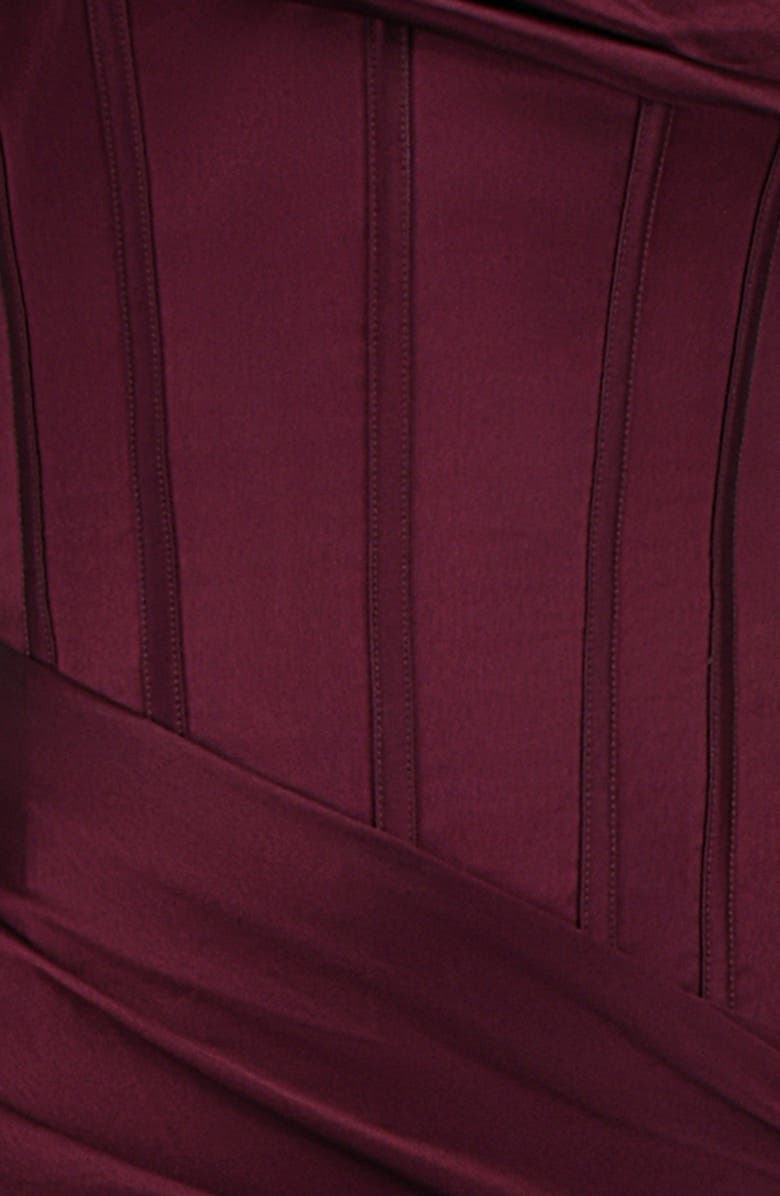 HOUSE OF CB Loubella Drape Strapless Satin Cocktail Minidress, Alternate, color,