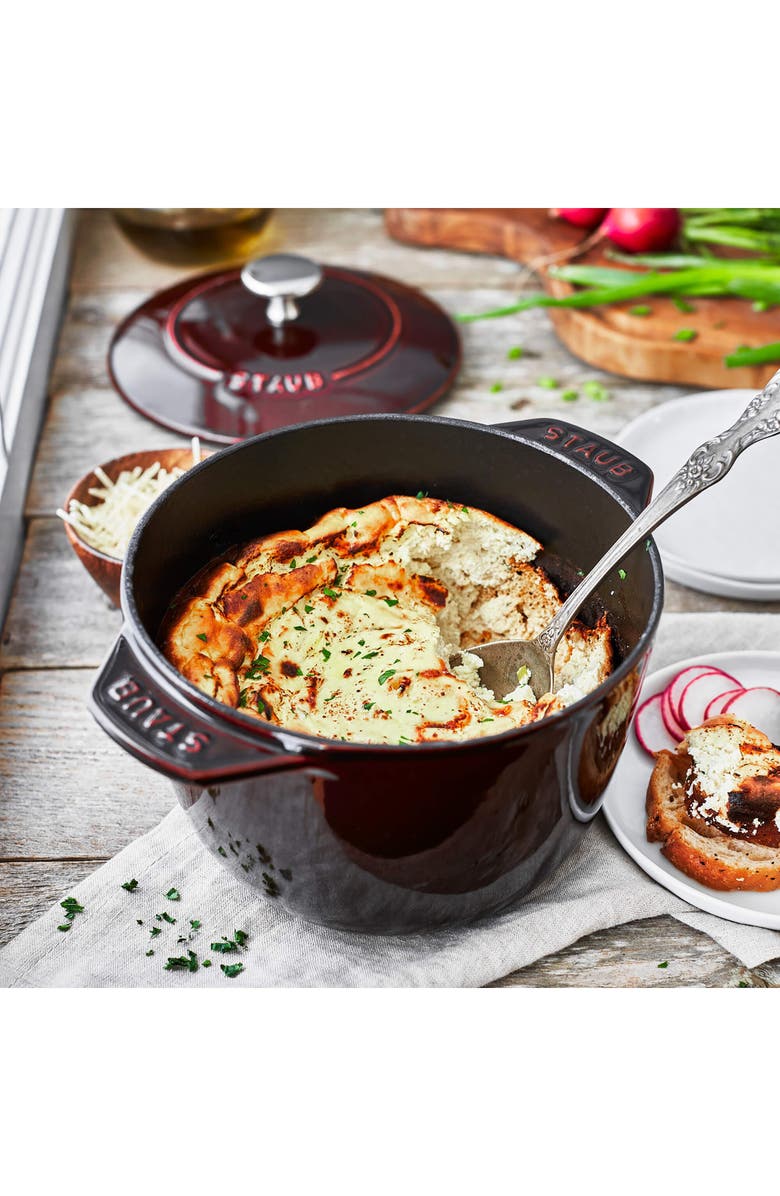 Staub 1.5-Quart Enameled Cast Iron Petite French/Dutch Oven, Alternate, color, Grenadine