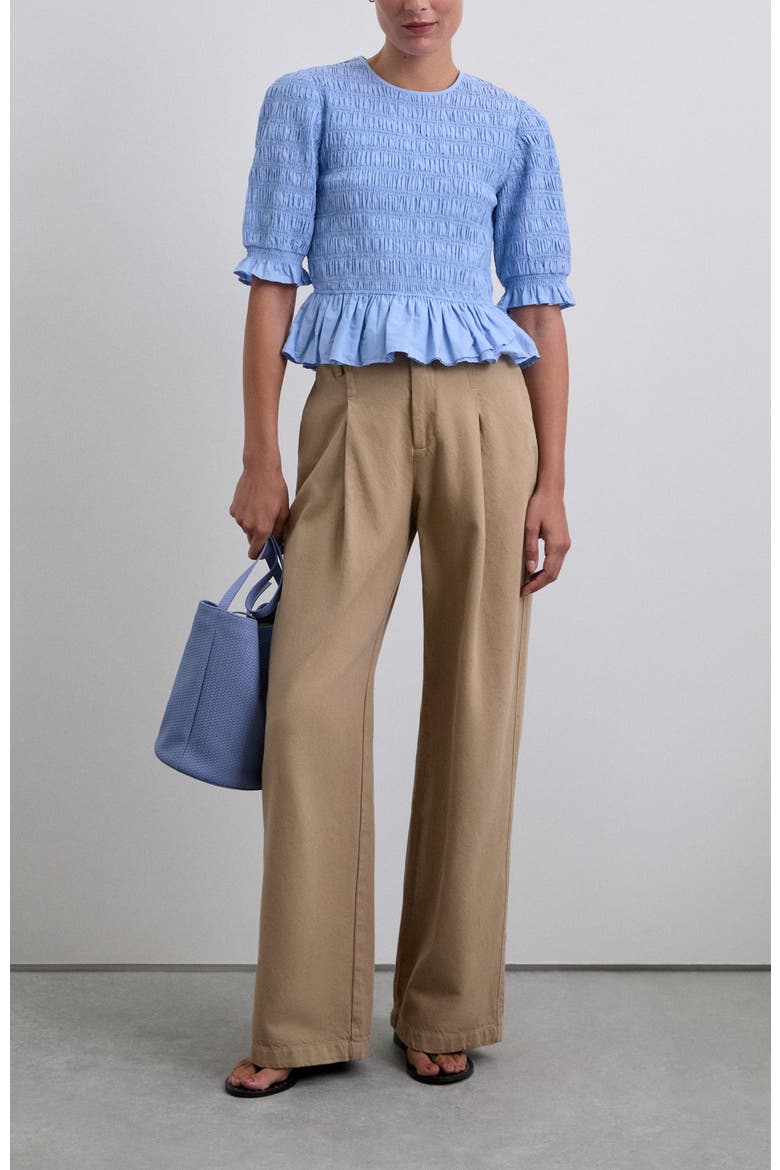 Smock Sleeve Top, Alternate, color, Blue