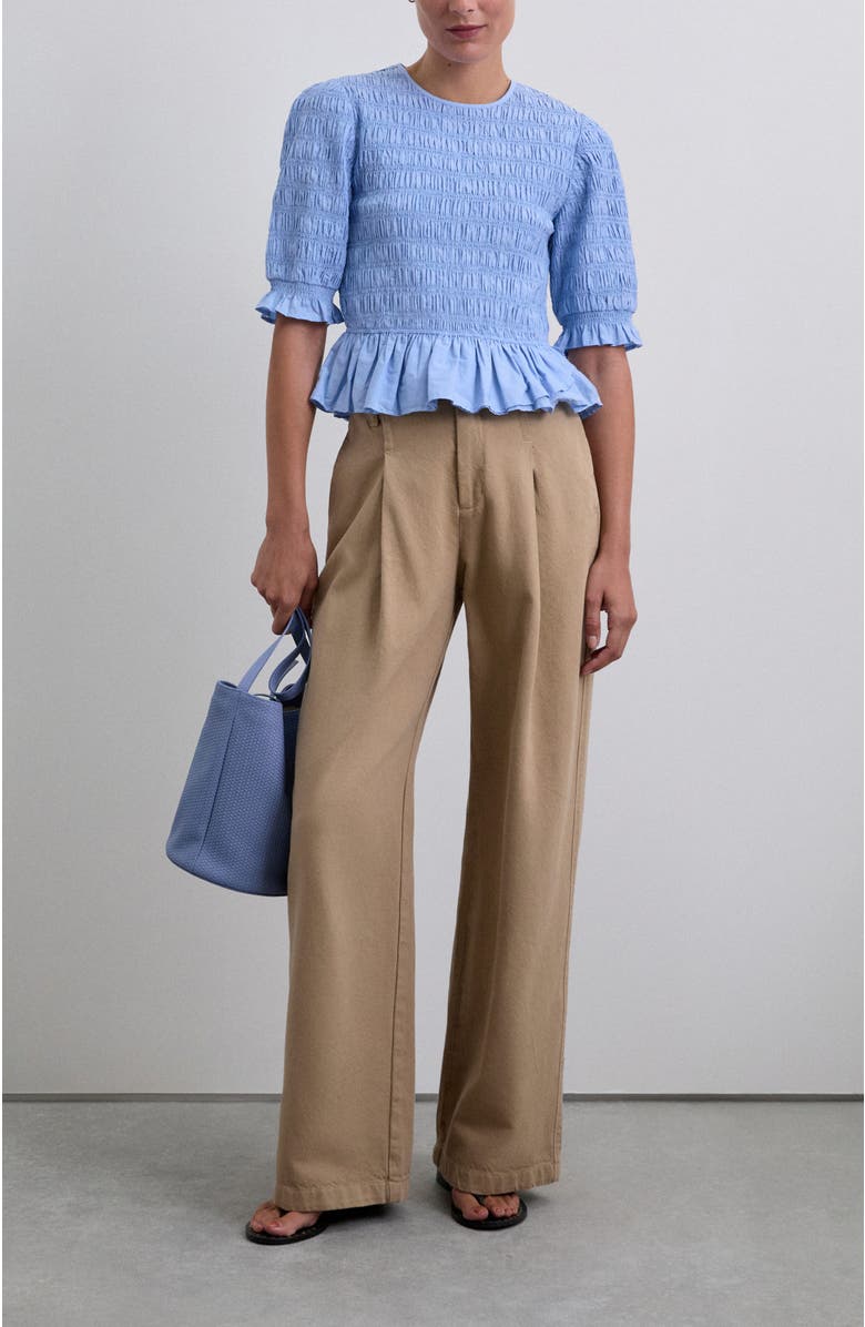 Scalpers Smock Sleeve Top, Alternate, color, Blue