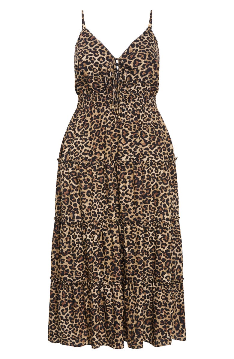 City Chic Amaya Leopard Print Maxi Dress, Alternate, color,