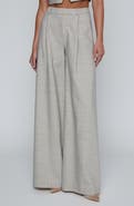 L'AGENCE Allanah Pinstripe Wide Leg Pants
