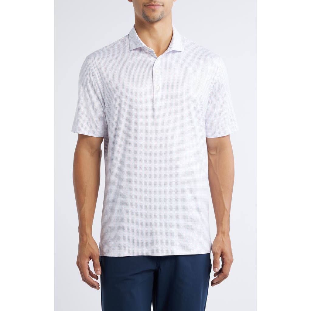 Johnnie-o Glidey Dot Print Prep-formance Golf Polo In Rouge Red