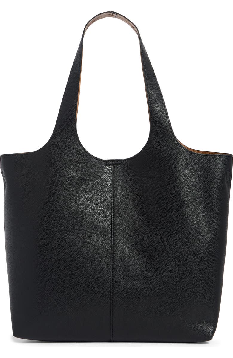 MUNDI SMALL LEATHER GOODS Dana Shopper Tote Bag, Alternate, color, Black