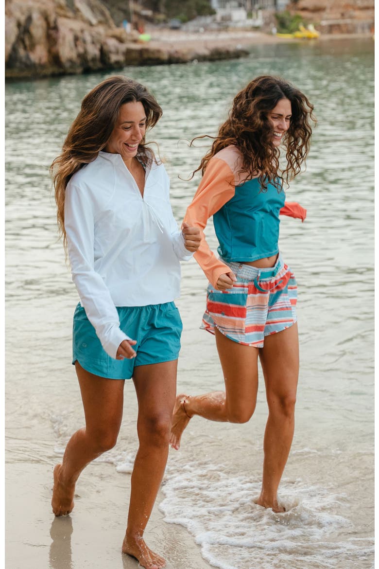 Cropped Half Zip Rashguard, Alternate, color, Vanilla