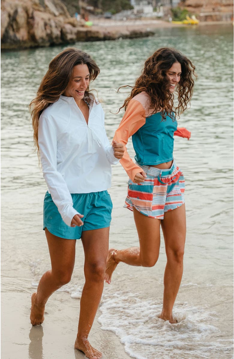 Nani Cropped Half Zip Rashguard, Alternate, color, Vanilla