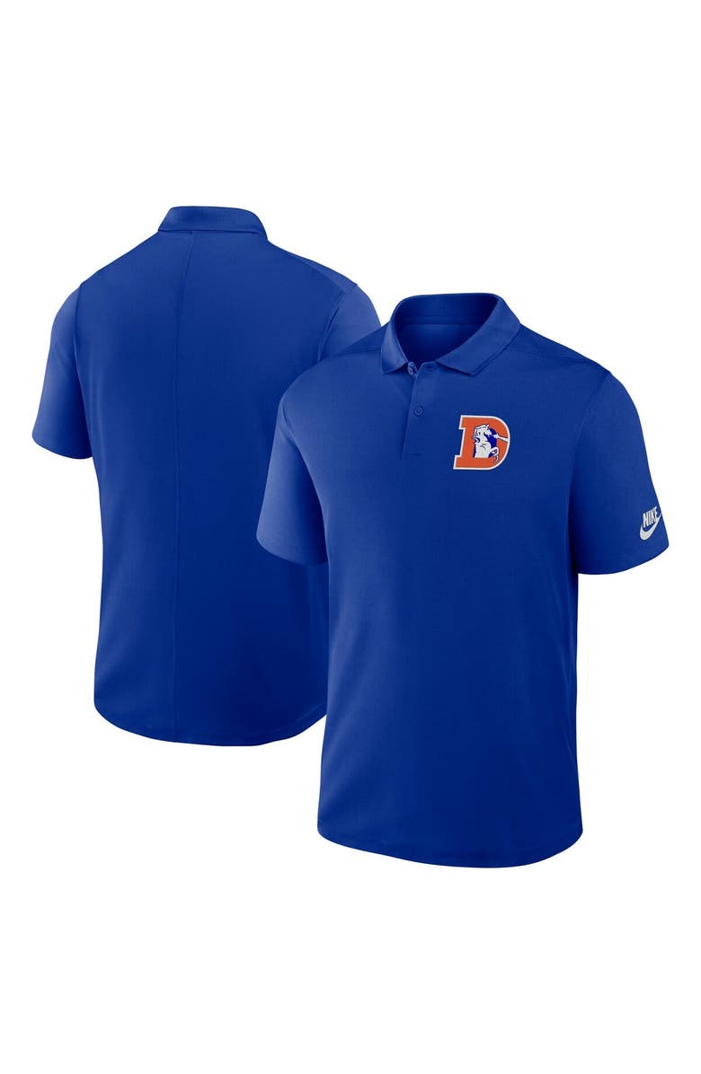 Nike Men's Nike Royal Denver Broncos Rewind Victory Performance Polo, Main, color, Royal