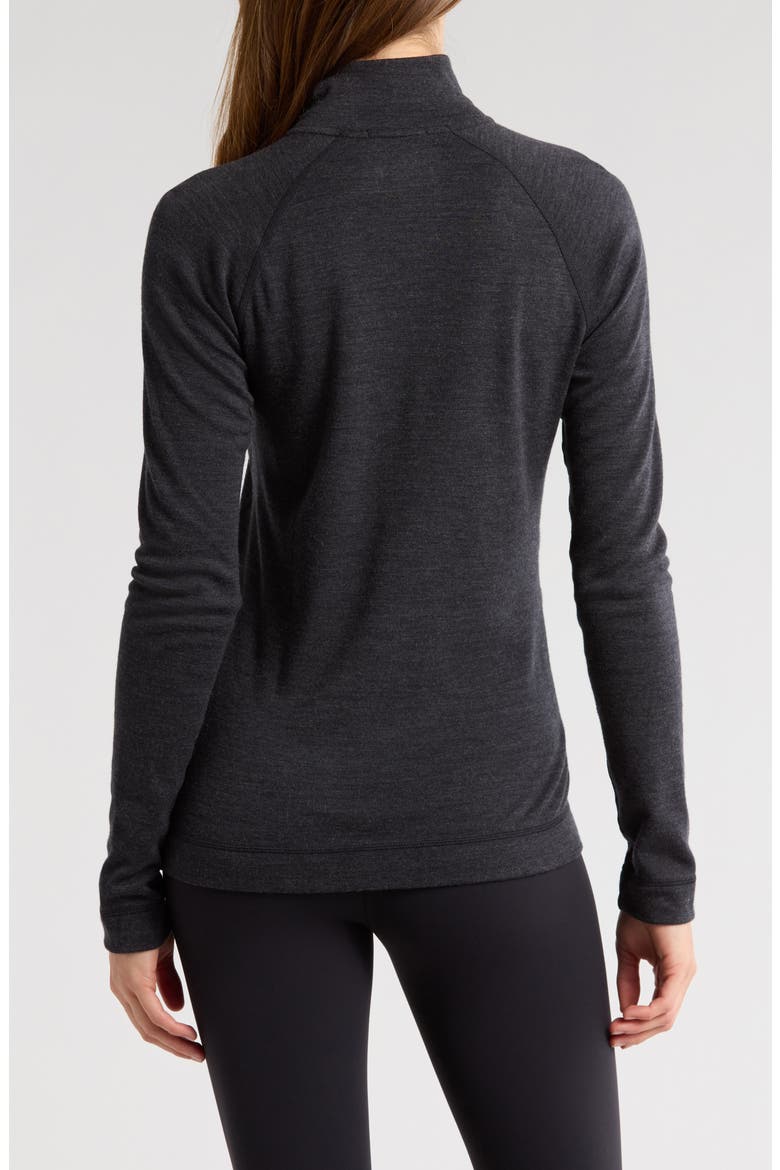 Classic Thermal Merino Base Layer Quarter Zip, Alternate, color, CHARCOAL HEATHER