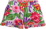 Mini Boden Kids' Floral Terry Cloth Shorts