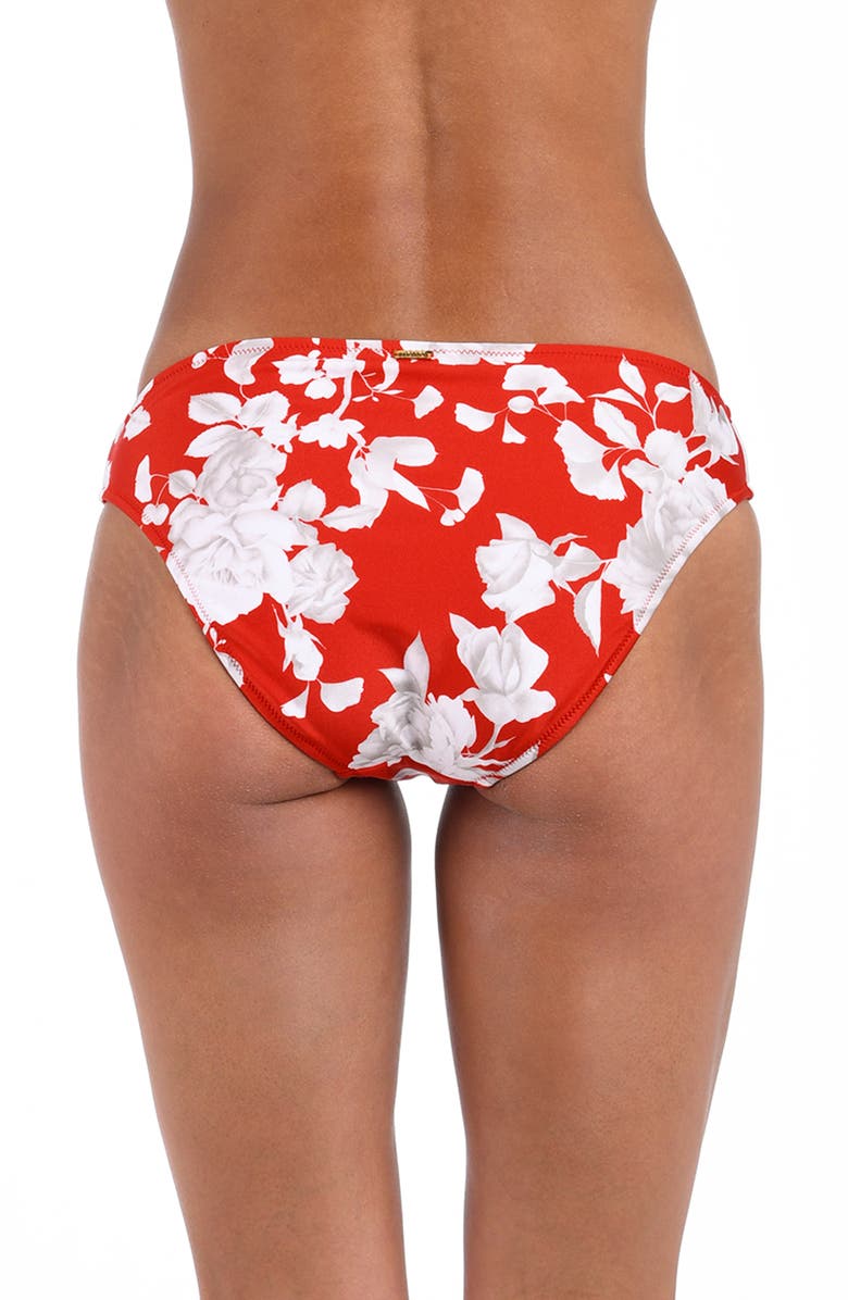 L'AGENCE Nicole Ikebana Bikini Bottoms, Alternate, color, Rouge