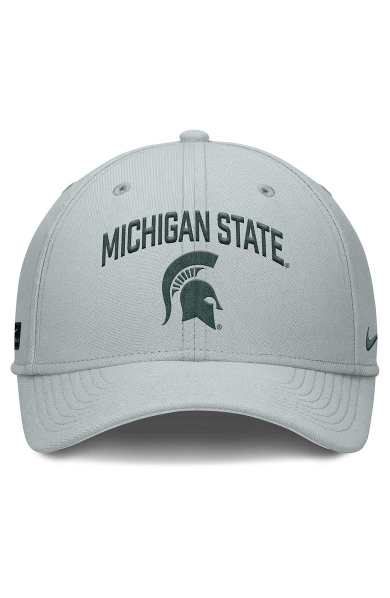 Nike Men's Nike Gray Michigan State Spartans 2025 On-Field Rise Performance Flex Hat, Alternate, color, Gray