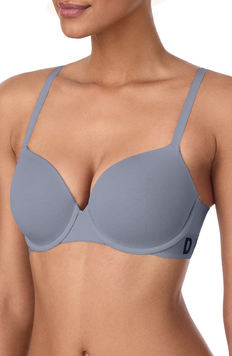 DKNY Cozy Boyfriend T-Shirt Bra, Alternate, color, Cloudy