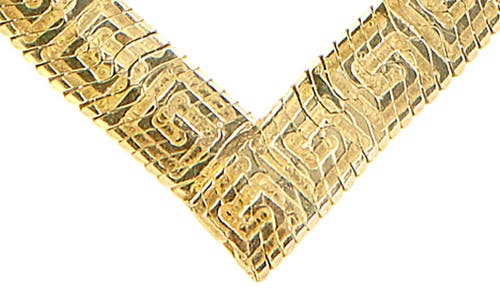 Savvy Cie Jewels Italian Reversible Snake Chain Necklace In Gold