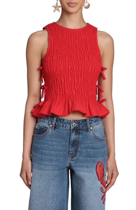 Smock Linen Blend Top