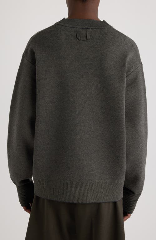 Jacquemus Le Cardigan Doppio Merino Wool Blend Cardigan In Animal Print