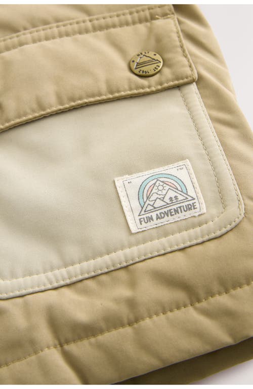 Next Kids' Colorblock Insulated Hooded Jacket In Neutral