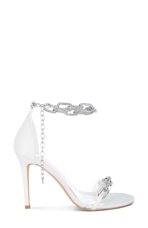 London Rag Rabenda Rhinestone Stiletto Sandal In White