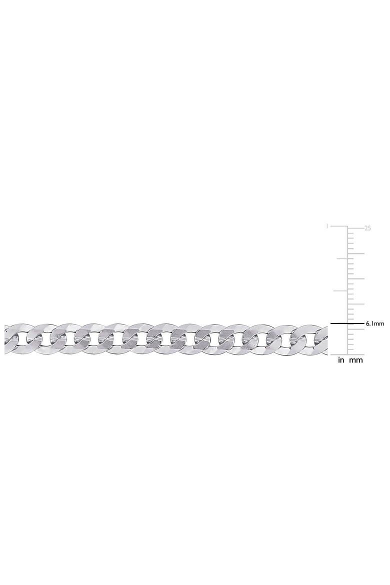 Sterling Silver Bevel Curb Chain Necklace, Alternate, color, SILVER
